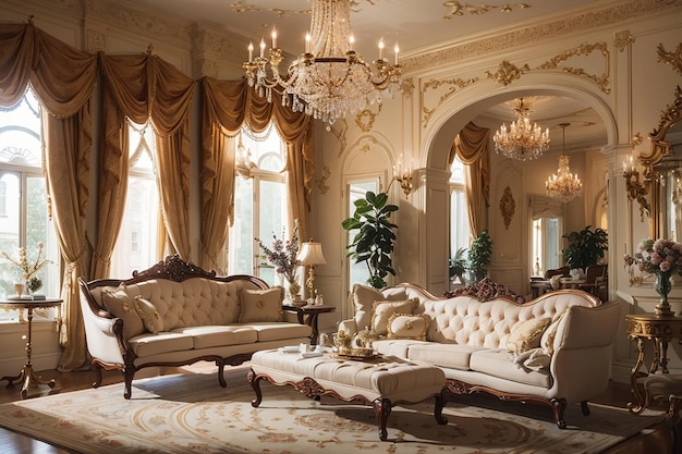 Viktorianische Pracht und zeitlose Eleganz im Wohnzimmer