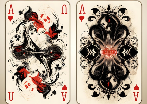 viktorianische spielkarten zurück zeichnung muster mysteriös