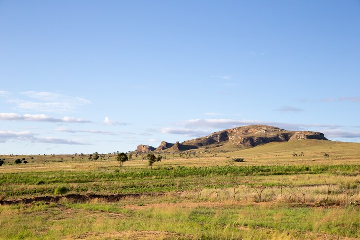 Vila nas montanhas em Madagascar