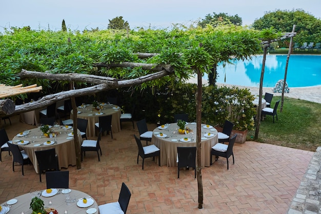 Villa cimbrone em ravello amalfi coast itália.