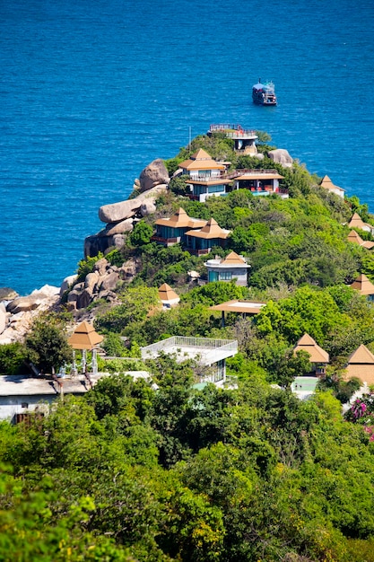 Villa de praia tropical à beira-mar em Koh Tao, Samui, Tailândia