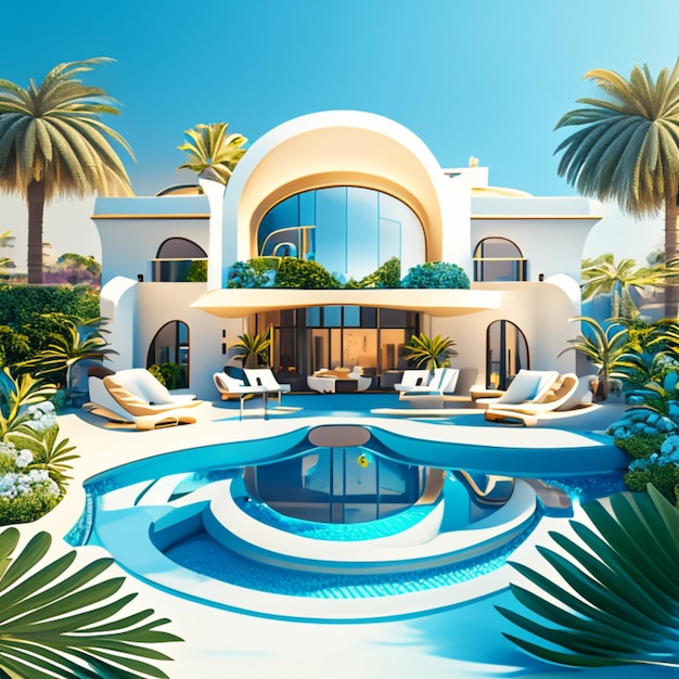 Villa und Schwimmbad