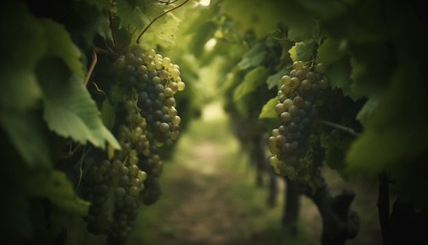 Viña viña cosecha de otoño vino fresco alimentos saludables crecimiento orgánico generado por inteligencia artificial