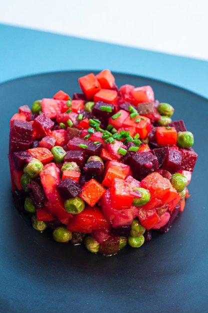 vinagreta de ensalada de verduras tradicional clásico plato festivo de invierno de países del mundo