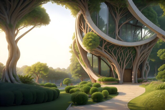 Vincent Callebaut's HyperRealistic Forest Garden Room Cinematic 8K Beauty gerado por Ai