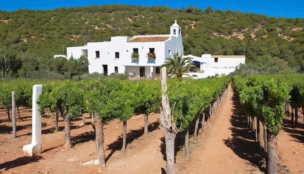 Foto el viñedo de sant mateu de la albarca en ibiza islas baleares españa