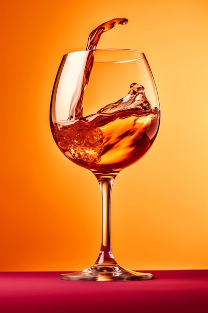 Vinho de fundo líquido vidro de festa vermelho conceito de álcool bebida de gradiente de closeup IA geradora