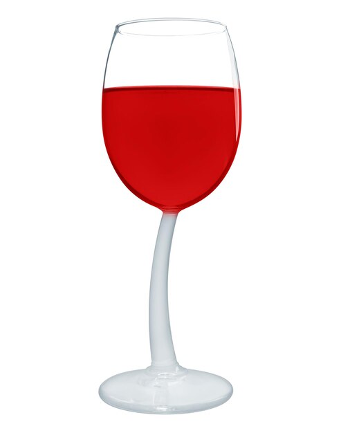 Vinho em um copo isolado vermelho