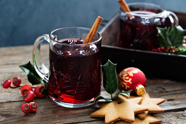 Foto vinho quente de natal