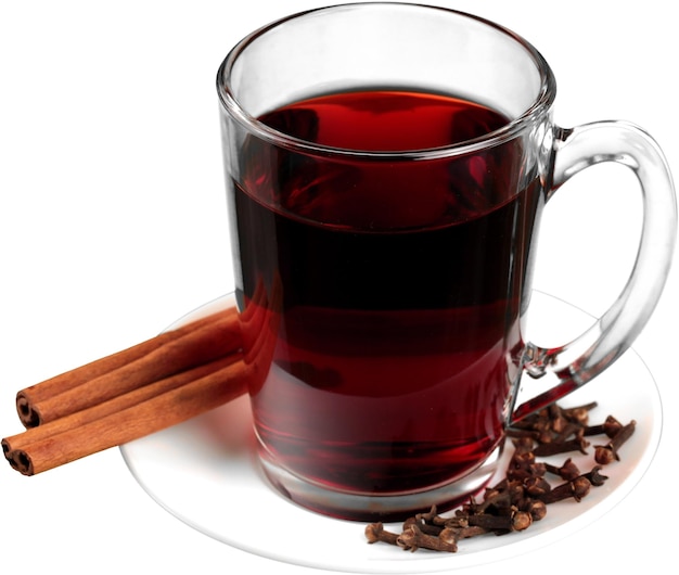 Vino caliente con canela, bebida de invierno