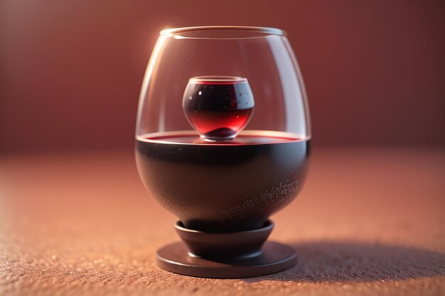 Vino rojo lafite copa de vidrio de vino elegante bebida romántica papel tapiz ilustración de fondo