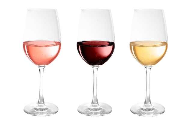Vino de rosas rojas y blancas en vasos