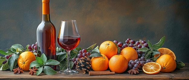 Vino con sabor a naranja aromatizado con especias