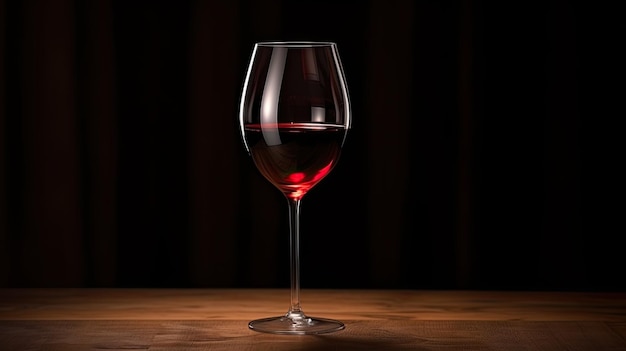 Foto vino de vino rojo en fondo oscuro espacio de copia de banner ia generativa