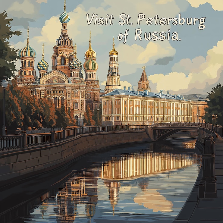 Foto vintage 1930s st petersburg poster de viagem
