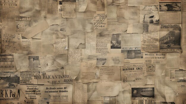 Vintage Alte Zeitung Grunge Textur Hintergrund Retro-Papier