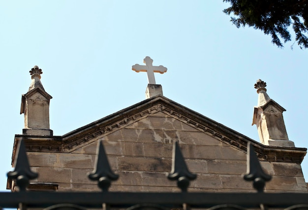 Vintage Antiguo Cristianismo Histórico Templo Iglesia Edificio