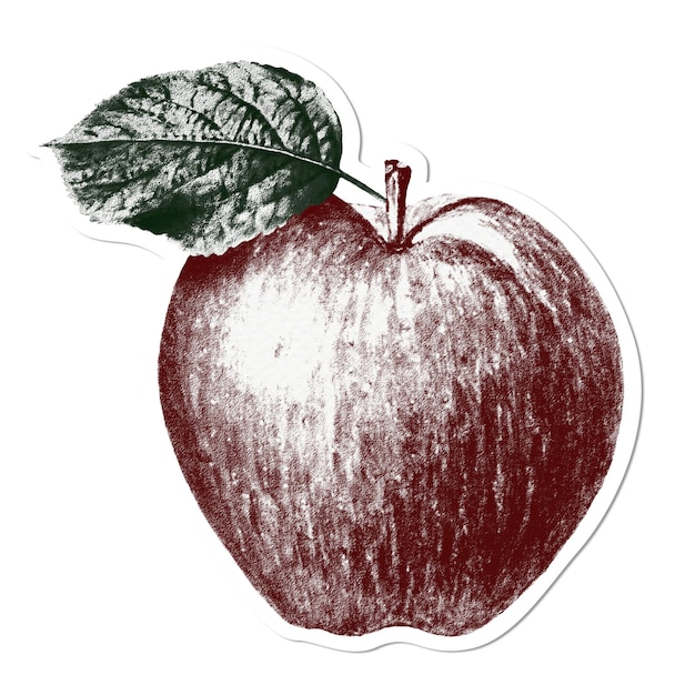 Vintage-Apfel-Aufkleber-Designelement