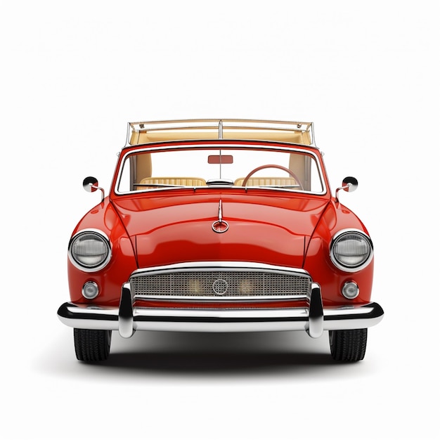 Vintage-Auto mit weißem Hintergrund
