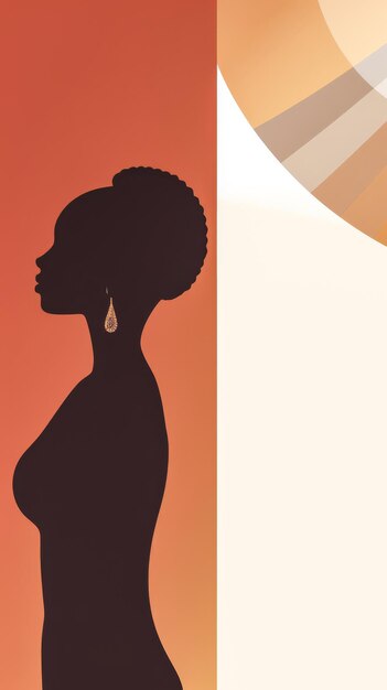 Foto vintage background design of an african woman in abstract style with space for text