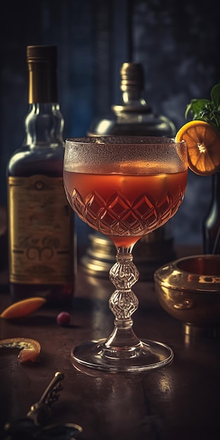 Vintage Bloody Mary-Cocktail Generative KI