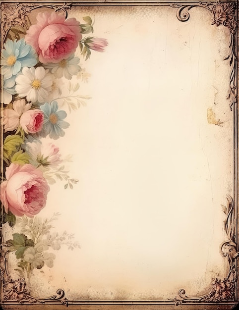 Vintage-Blumenhintergrund mit Kopierraum für Ihren Text oder Ihr Bild