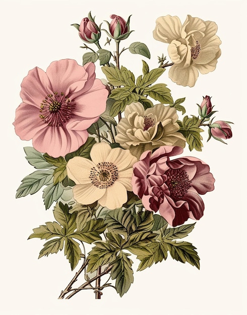 Foto vintage-botanische illustration