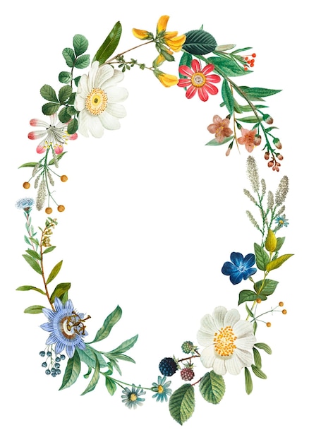 Vintage botanischer Rahmen png Aufkleber