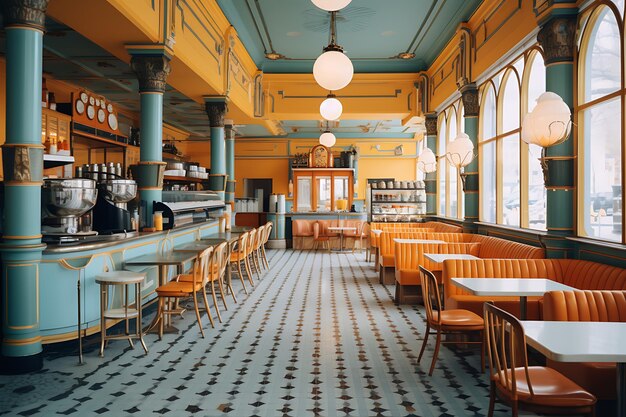 Foto vintage-café-interieur oder retro-stil