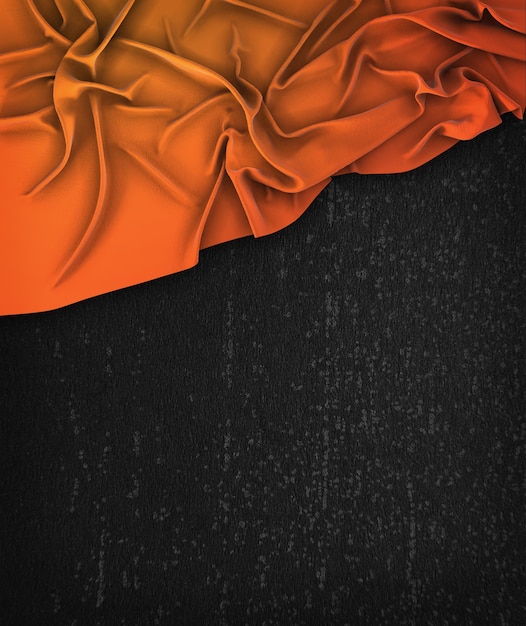 Vintage da bandeira da laranja em um quadro preto do Grunge com espaço para o texto