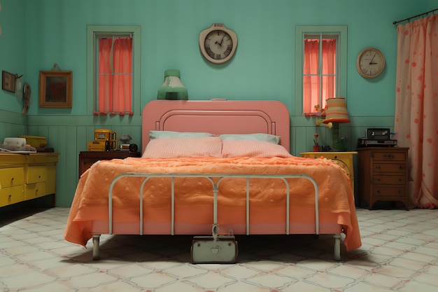 Vintage de dormitorio clásico o retro