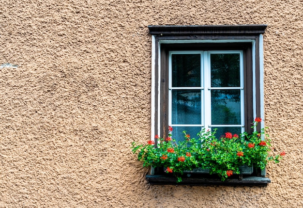 Vintage Fenster an der Wand