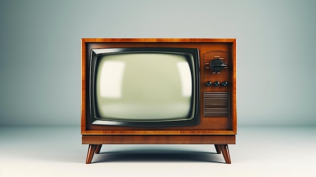 Vintage-Fernseher auf Holzständer