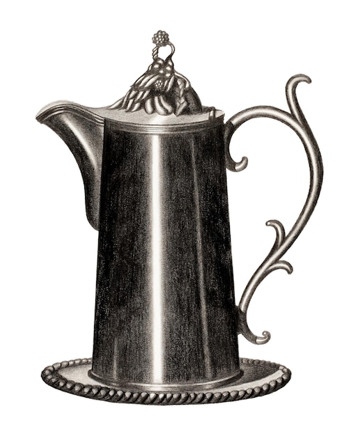 Vintage Flagon png Illustration remixt aus dem Kunstwerk von Eugene Barrell