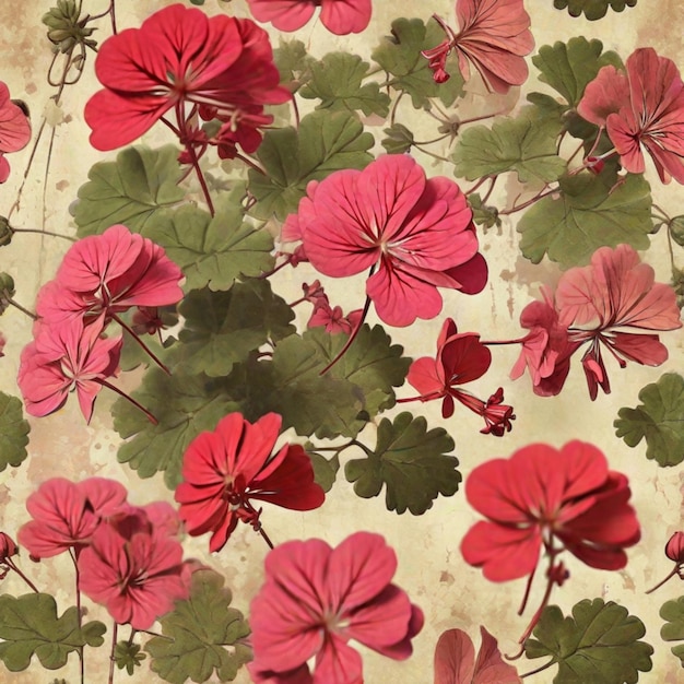 Vintage Geranium Grace Retro Grunge Texturas de la ciudad de Nueva York, Estados Unidos