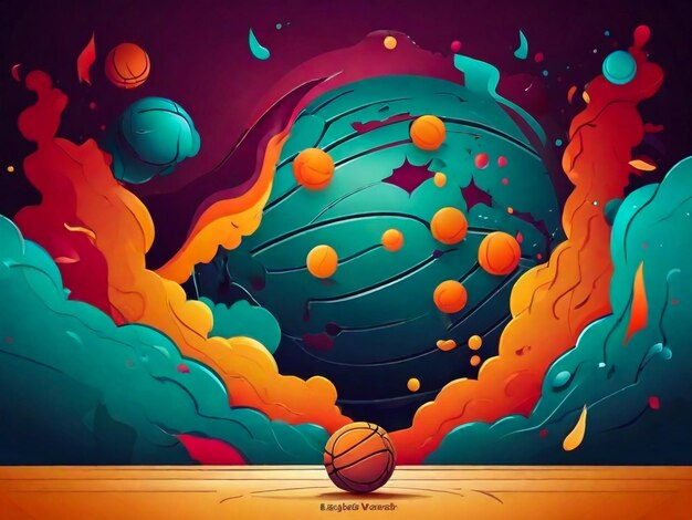 Vintage Grunge-Basketball-Hintergrunddesign