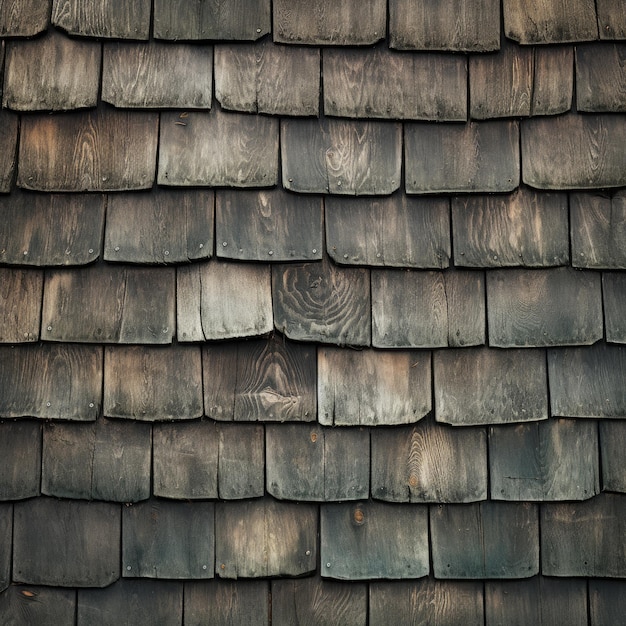 Vintage Holzschindeln auf einem Cottage-Dach