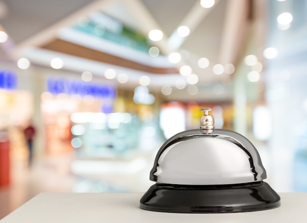 Vintage Hotelrezeption Service Desk Glocke.