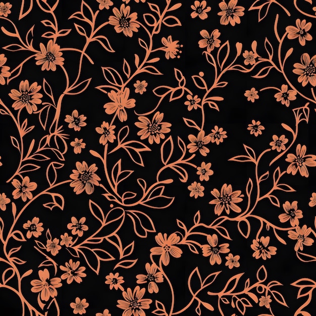 Vintage Ilustración de patrones florales