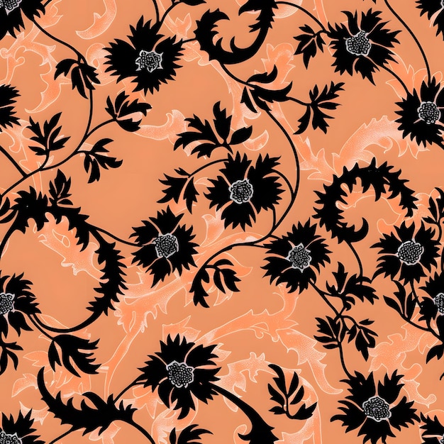 Vintage Ilustración de patrones florales