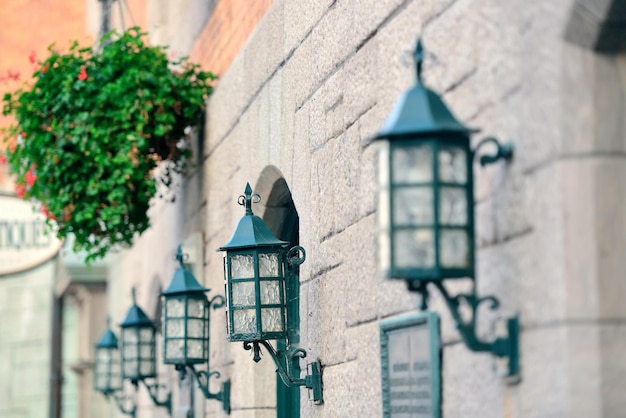 Vintage Lampe auf der Straße von Quebec City