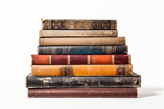 Vintage Literati Ein Stapel-Archiv auf einer leeren Leinwand