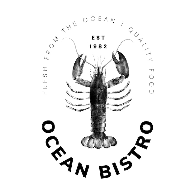 Vintage-Logo png für ein Restaurant, remixt aus Kunstwerken des öffentlichen Bereichs