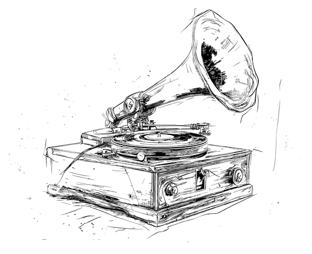 Vintage Melodies Klassische Grammophon-Sketch