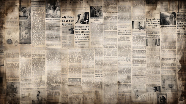 Vintage Old Newspaper grunge texture background Papel retrô