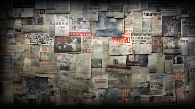 Vintage Old Newspaper grunge texture background Papel retrô