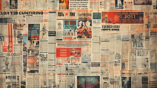 Vintage Old Newspaper grunge texture background Papel retrô