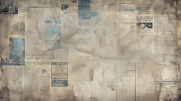 Vintage Old Newspaper grunge texture background Papel retrô