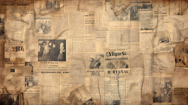 Vintage Old Newspaper grunge texture background Papel retrô