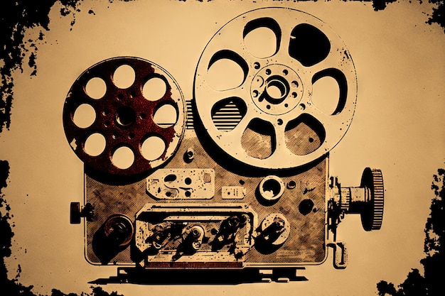 Vintage-Overlay-Filmstreifen-Textur mit Lochungen für einen alten Film-Super-8-Projektor